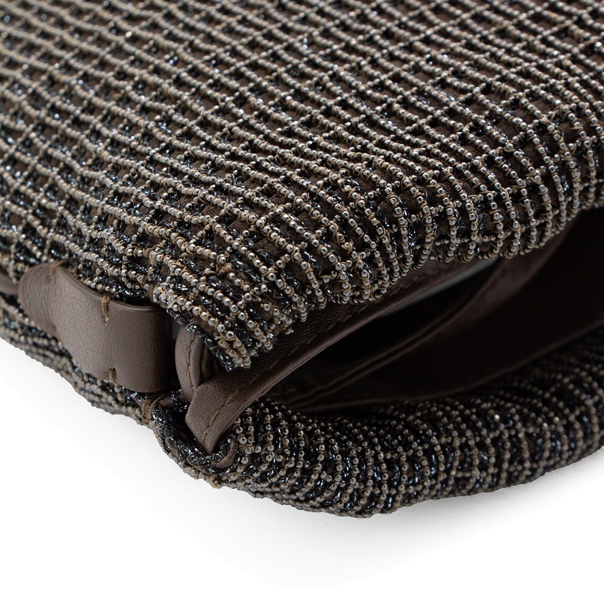 BROWN LEATHER CROSSBODY BAG