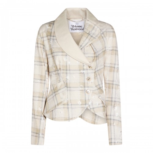 ECRU CHECK BLAZER