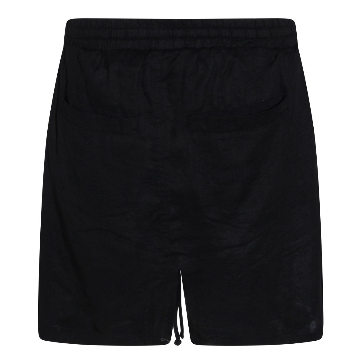 BLACK LINEN SHORTS