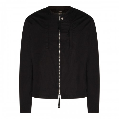 BLACK COTTON CASUAL JACKET
