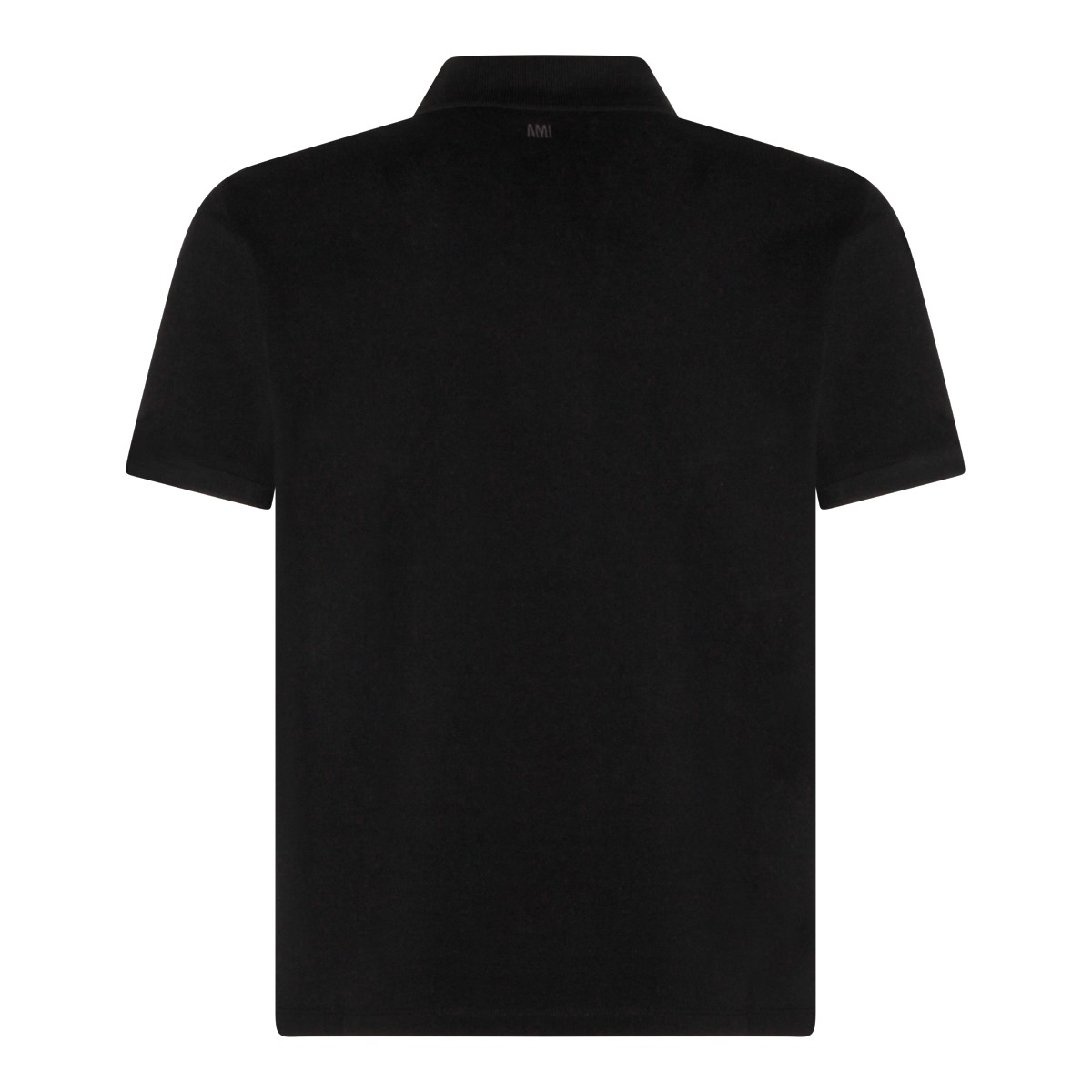 BLACK COTTON AMI DE COEUR POLO SHIRT