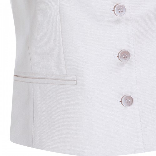 BEIGE LINEN COLIBRI TOP