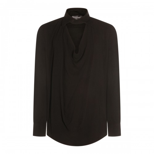 BLACK VISCOSE SHIRT