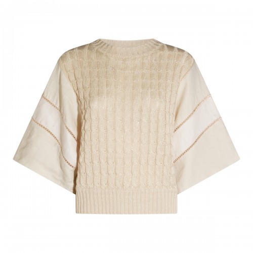 BEIGE LINEN SCATOLA KNITWEAR