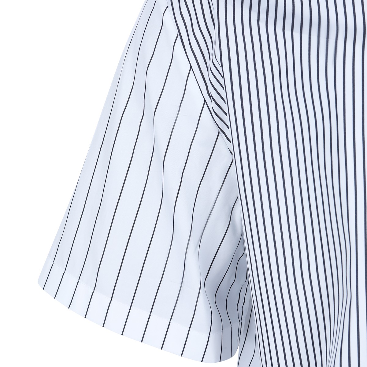 WHITE AND GREY COTTON SHIRT