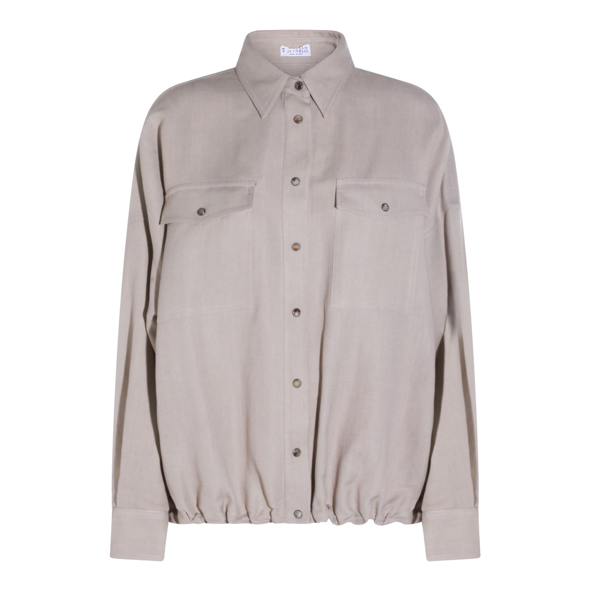 SAND SHELL VISCOSE AND LINEN BLEND...