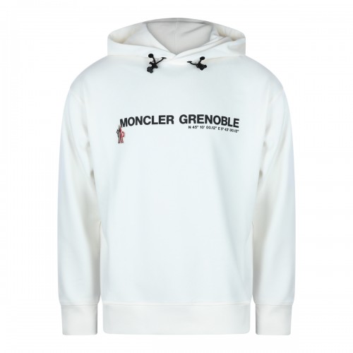 WHITE COTTON SWEATSHIRT