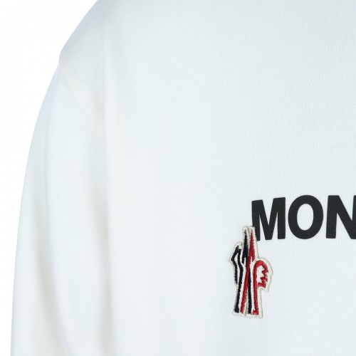 WHITE COTTON SWEATSHIRT