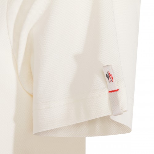 WHITE COTTON POLO SHIRT