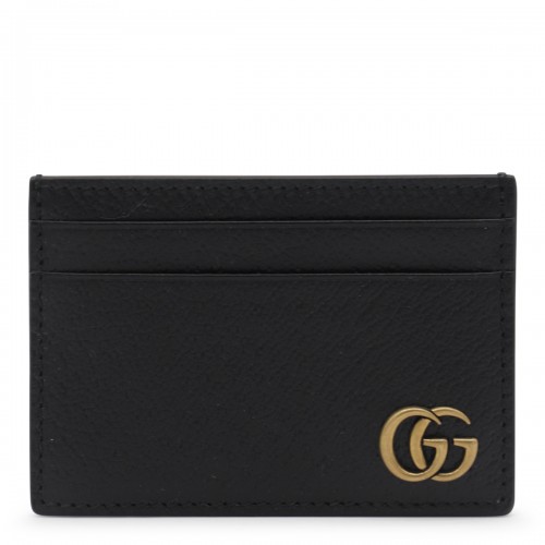 BLACK LEATHER CARD HOLDER