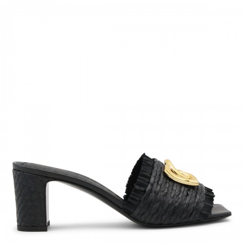 BLACK LEATHER SANDALS