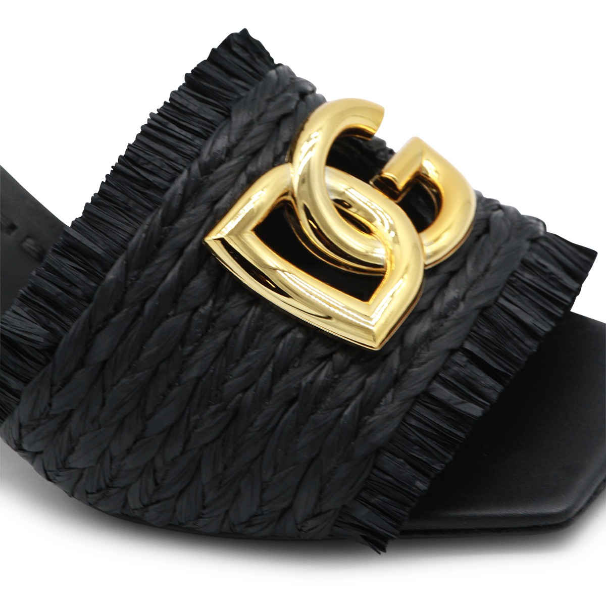 BLACK LEATHER SANDALS