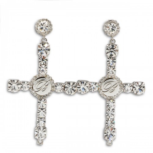 CRYSTAL METAL EARRINGS