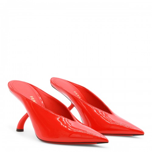 RED LEATHER PUMPS