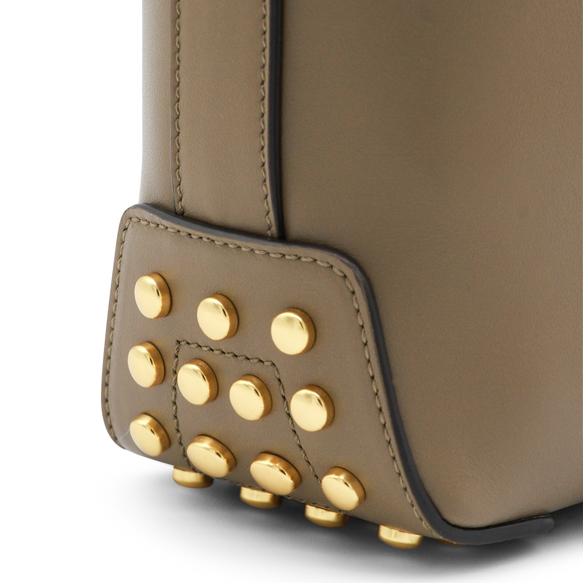 BEIGE LEATHER SHOULDER BAG