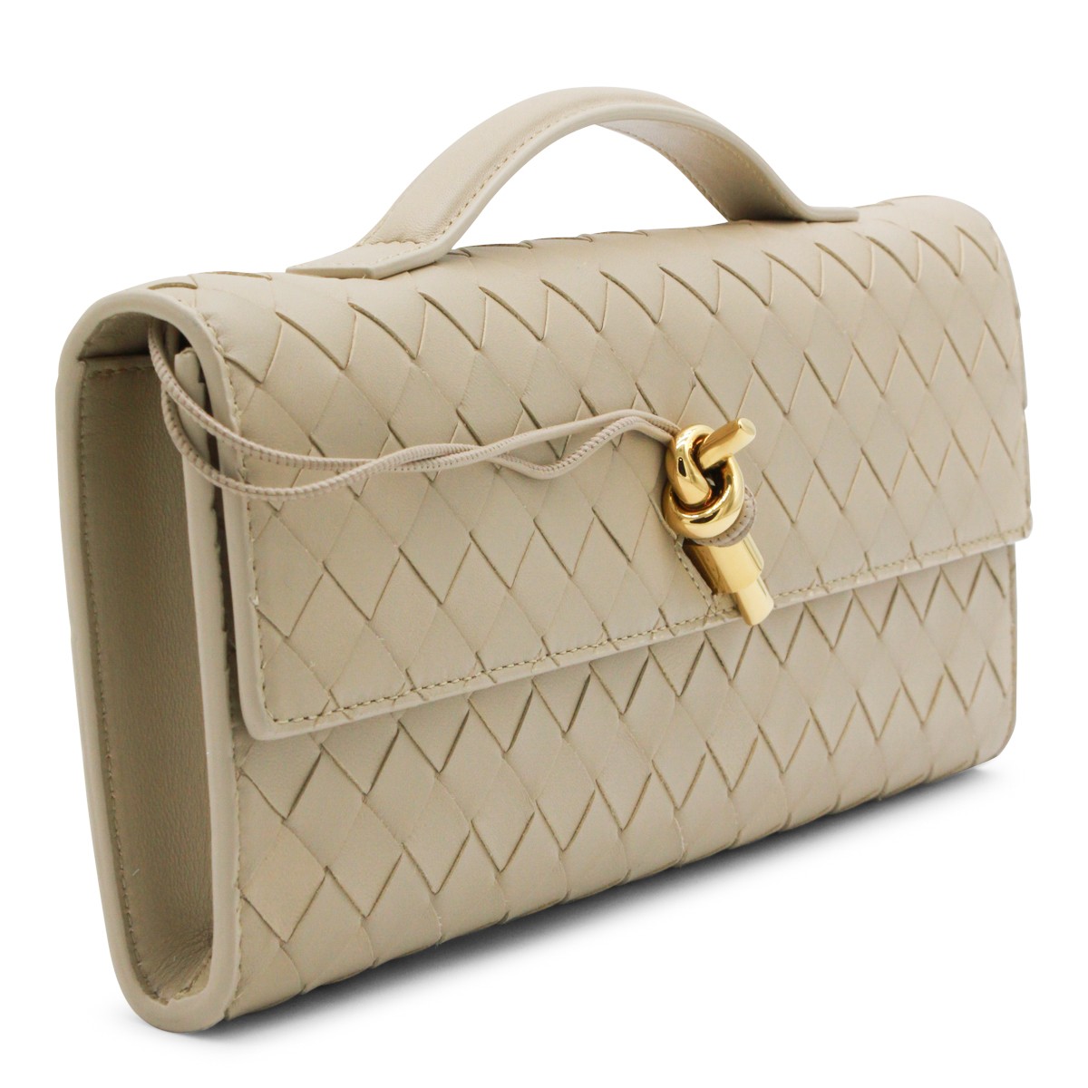 BEIGE LEATHER CLUTCH