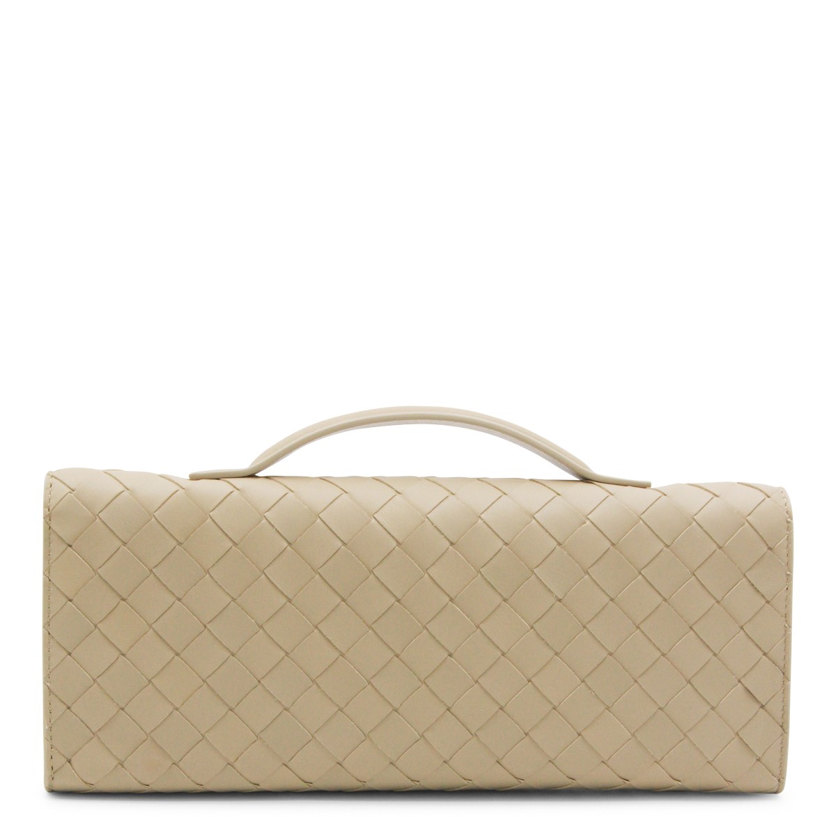 BEIGE LEATHER CLUTCH