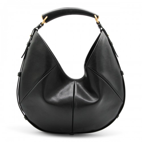 BLACK LEATHER MEDIUM MOMBASA SHOULDER BAG