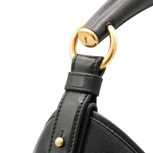 BLACK LEATHER MEDIUM MOMBASA SHOULDER BAG