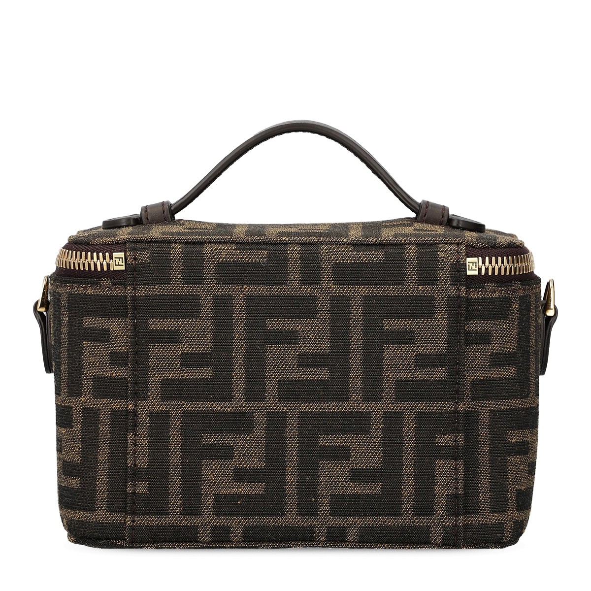 BROWN VANITY TOP HANDLE BAG