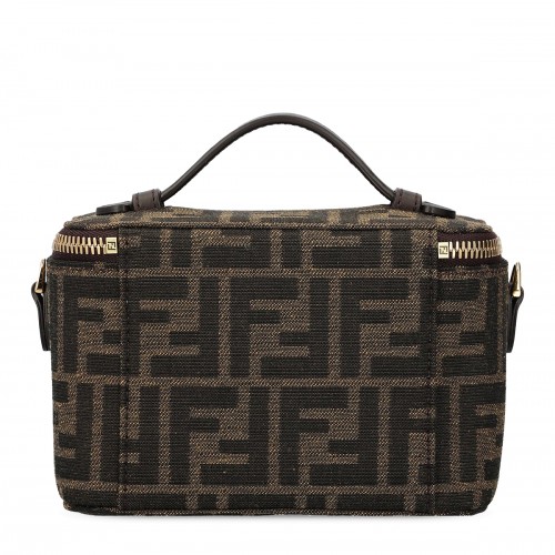 BROWN VANITY TOP HANDLE BAG