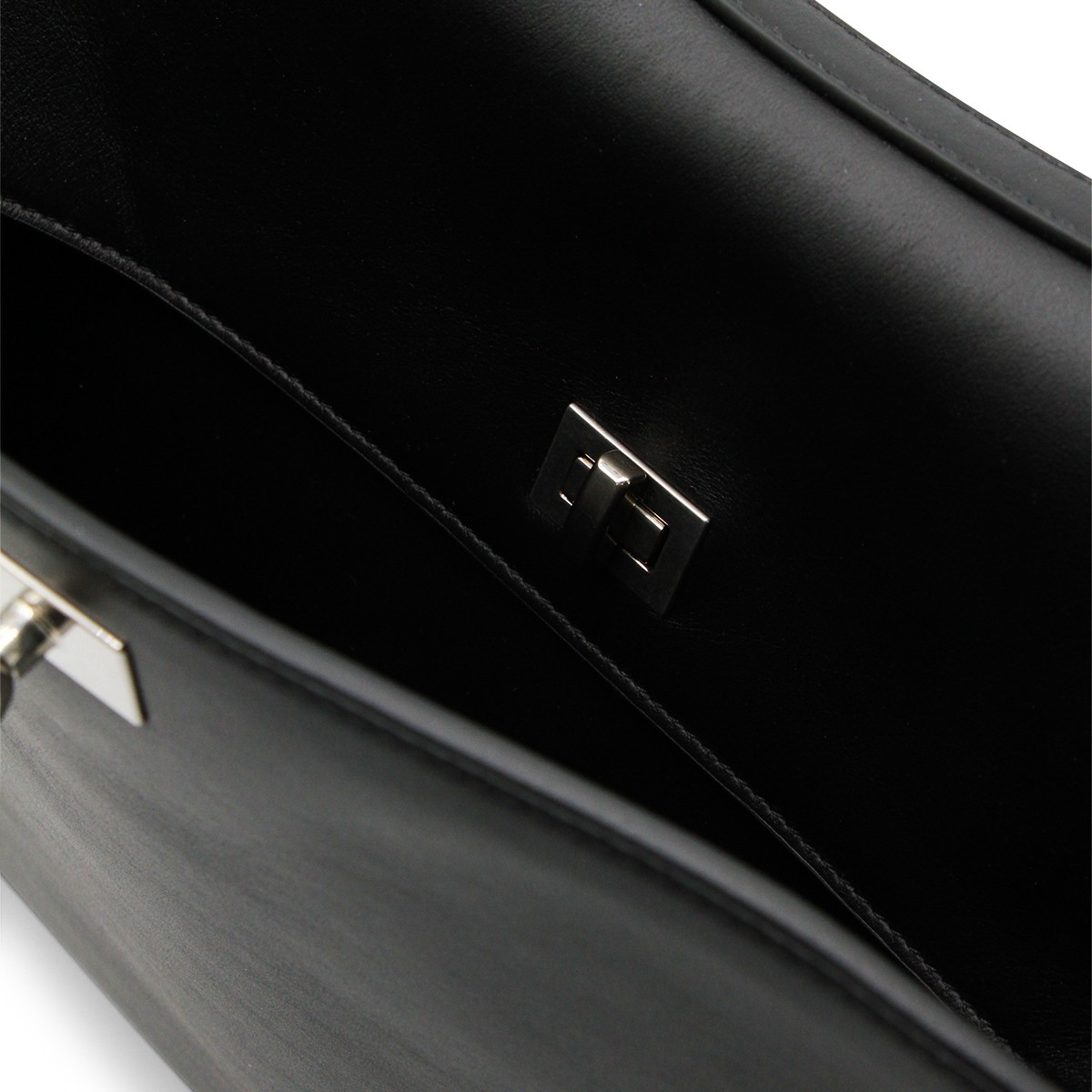 BLACK LEATHER RODEO MEDIUM MESSANGER BAG