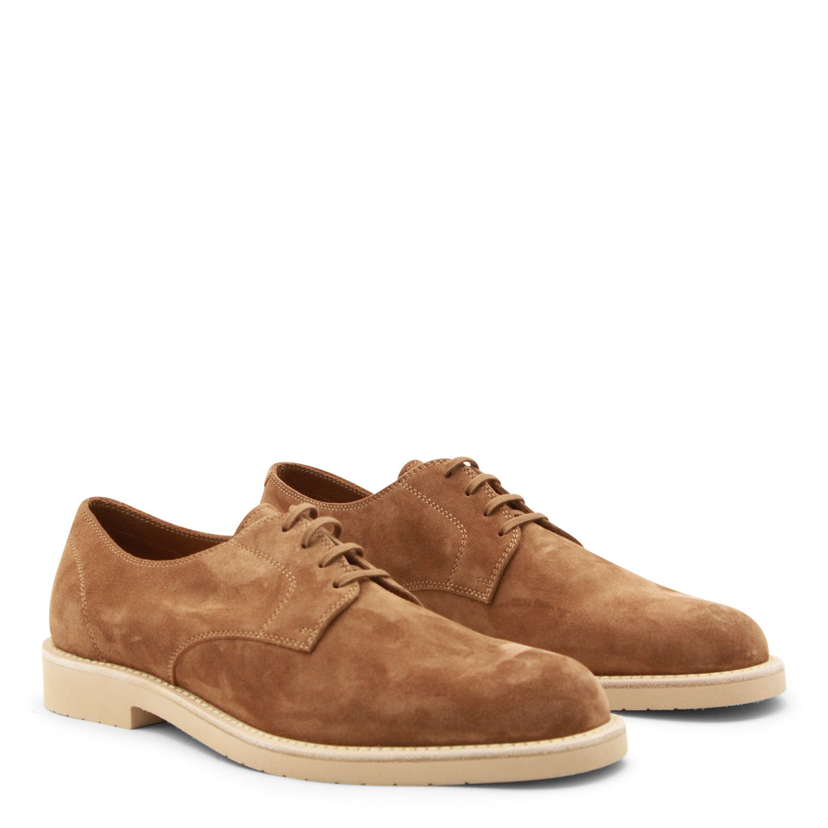 BROWN LEATHER LACE UP SHOES