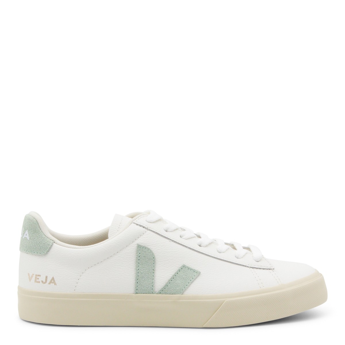 WHITE AND LIGHT GREEN SNEAKERS