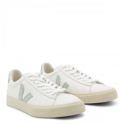 WHITE AND LIGHT GREEN SNEAKERS