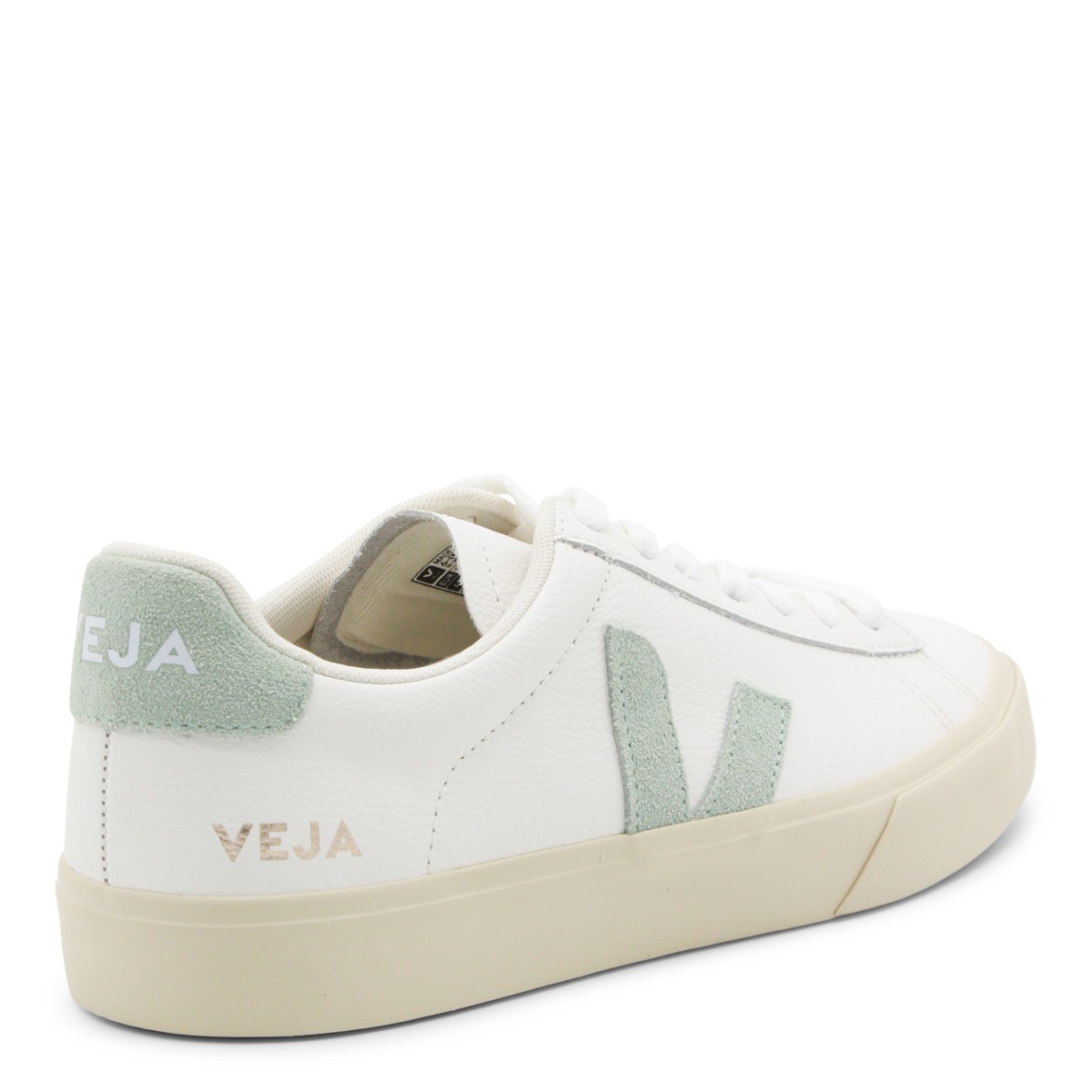 WHITE AND LIGHT GREEN SNEAKERS