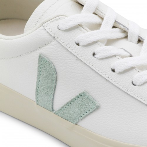 WHITE AND LIGHT GREEN SNEAKERS