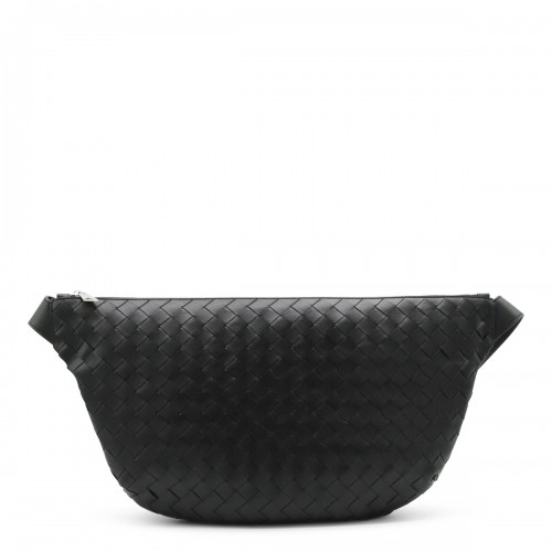 BLACK LEATHER DAY SLING BAG