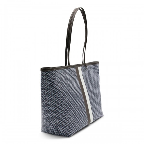 BLUE LEATHER RACER TOTE 2