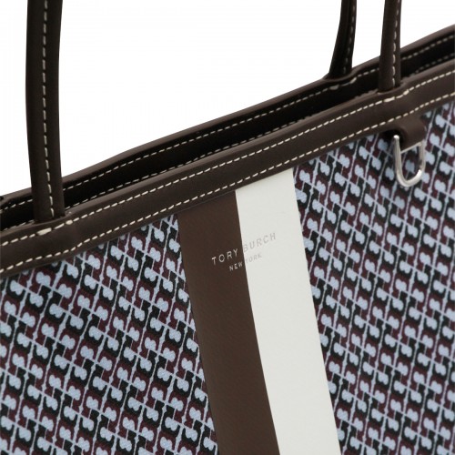 BLUE LEATHER RACER TOTE