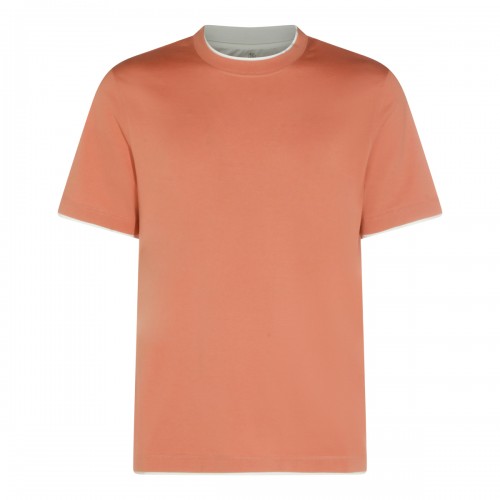 LIGHT ORANGE COTTON T-SHIRT