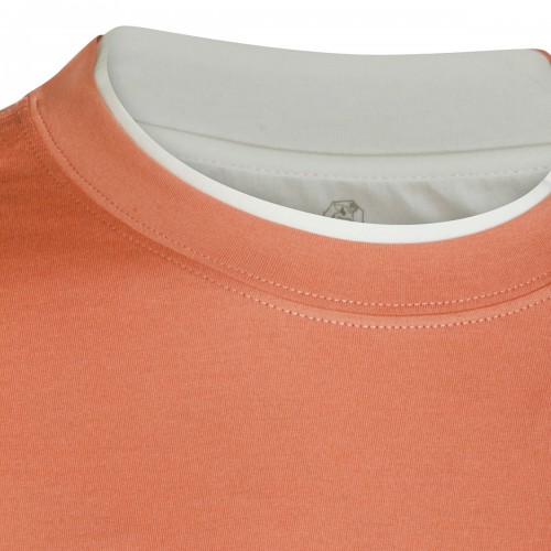 LIGHT ORANGE COTTON T-SHIRT