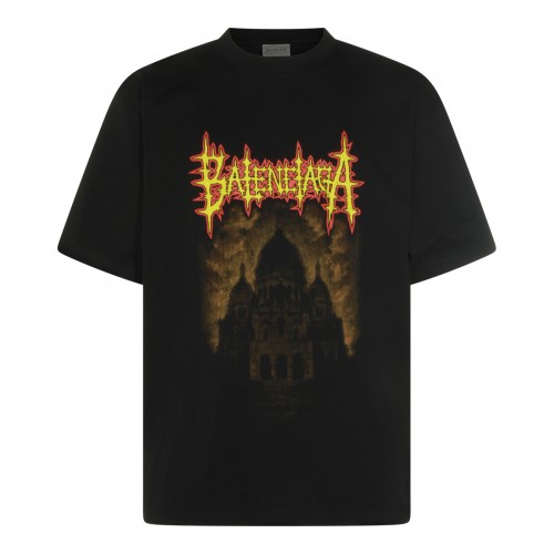 BLACK COTTON T-SHIRT