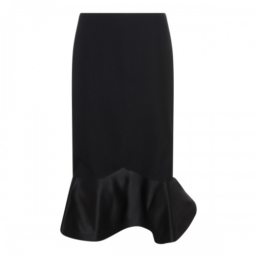 BLACK WOOL SKIRT