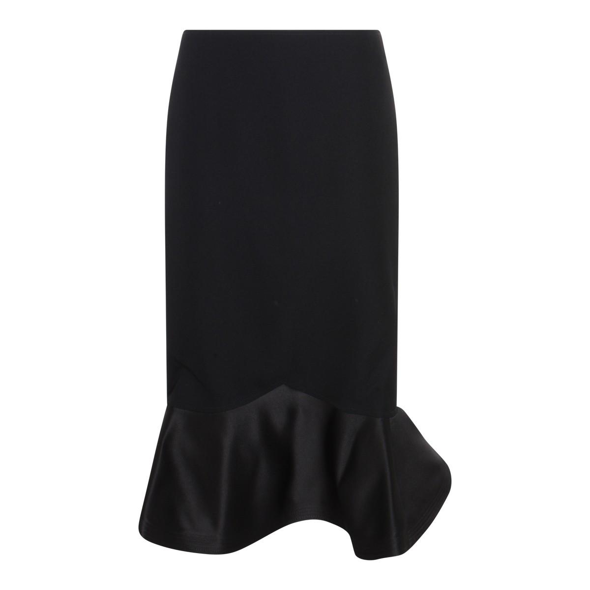 BLACK WOOL SKIRT
