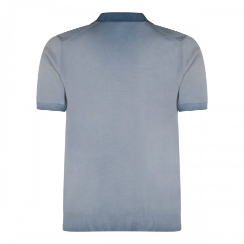 LIGHT BLUE COTTON POLO SHIRT 2