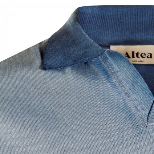 LIGHT BLUE COTTON POLO SHIRT