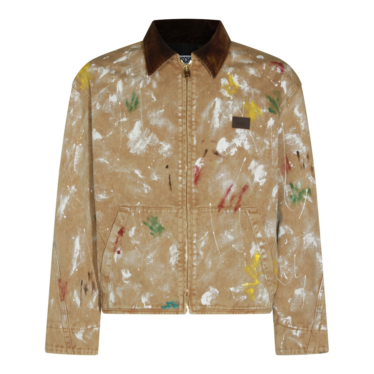 SAND LEATHER CASUAL JACKET