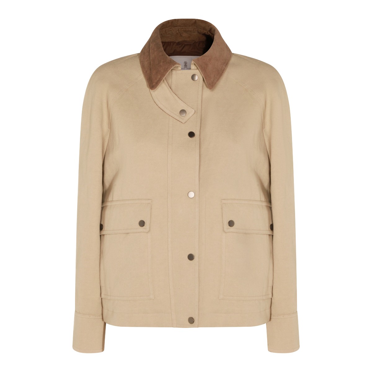 BEIGE COTTON CASUAL JACKET