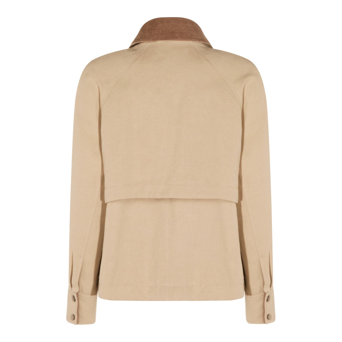 BEIGE COTTON CASUAL JACKET