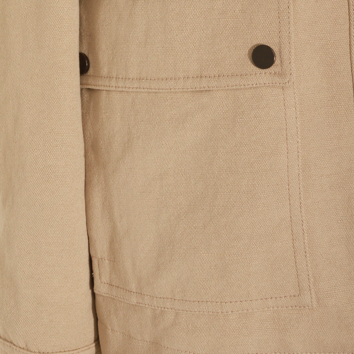 BEIGE COTTON CASUAL JACKET