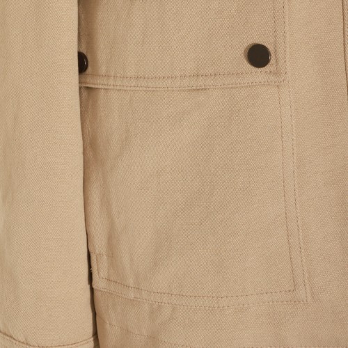 BEIGE COTTON CASUAL JACKET