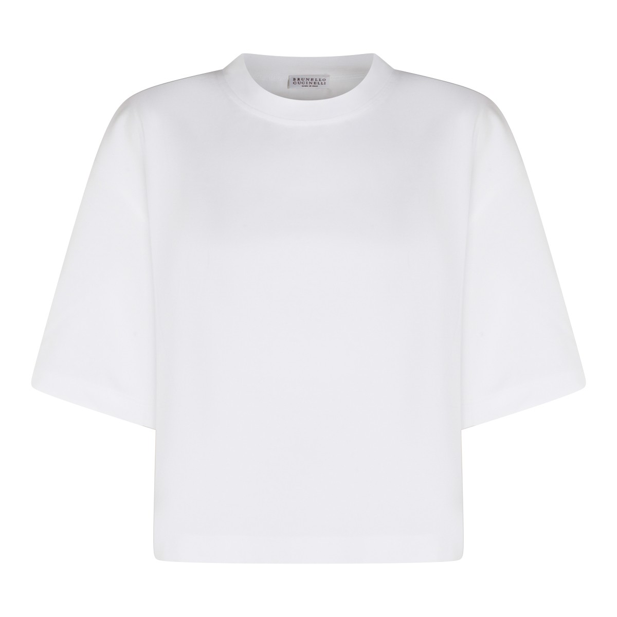 WHITE COTTON T-SHIRT
