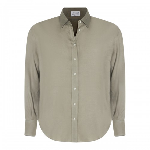 GREEN LINEN SHIRT