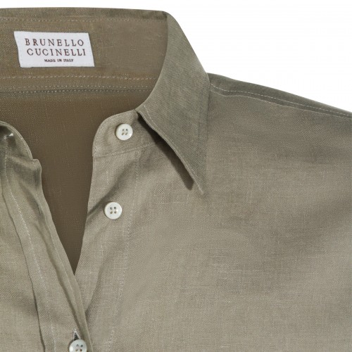 GREEN LINEN SHIRT