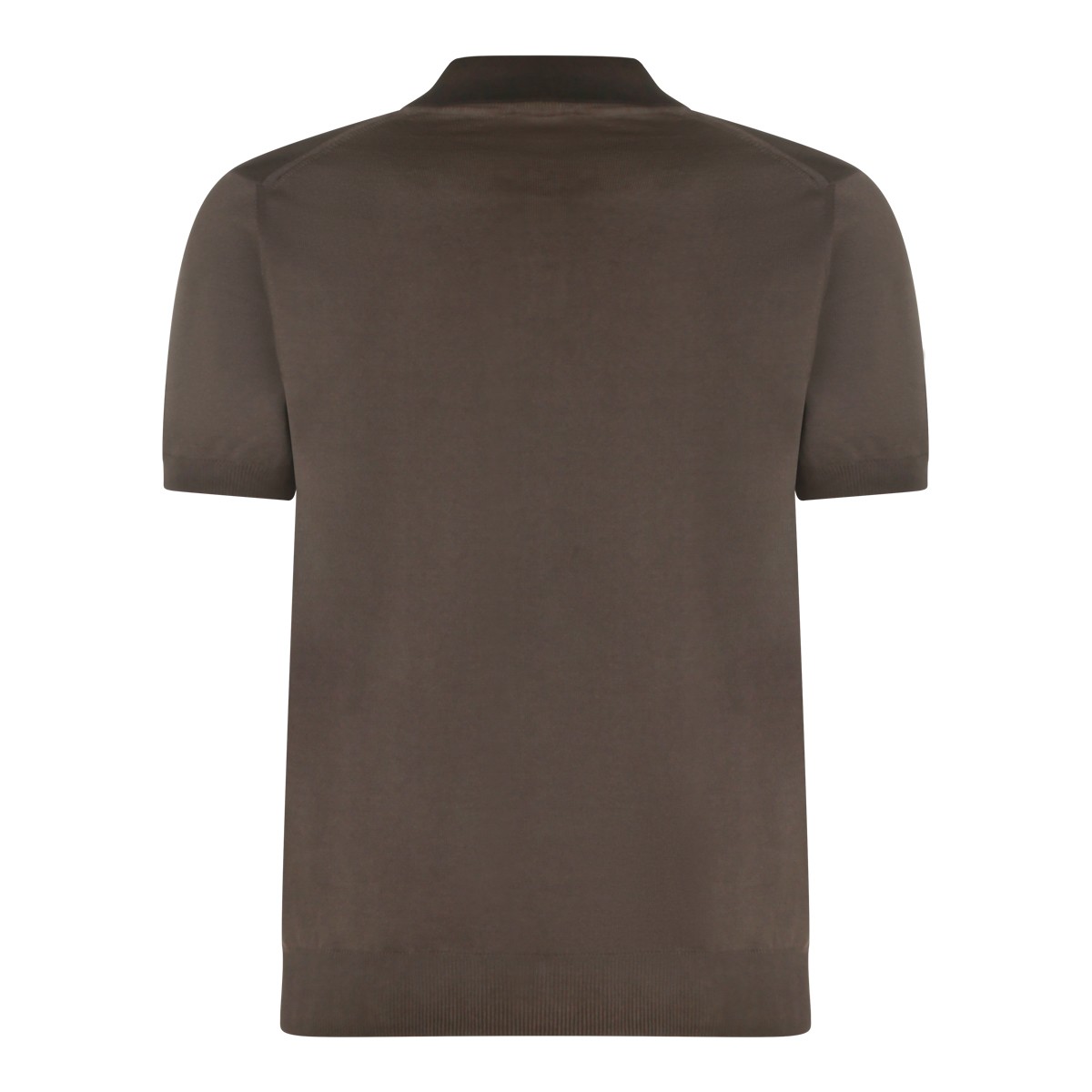 BROWN COTTON POLO SHIRT